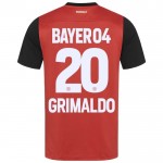 Günstige Fußballtrikots Bayer 04 Leverkusen Alejandro Grimaldo 20 Kinder Heimtrikot 2024-25 Kurzarm